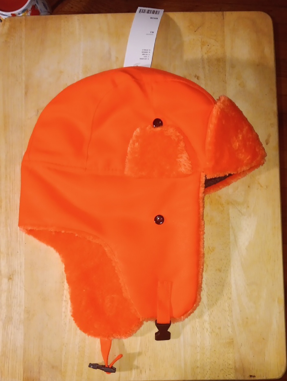 Urban Outfitters Unsex Orange Fleece-Lined Trapper Hat